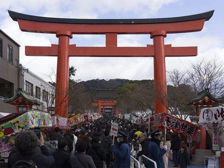 初詣:藤森神社、許波多神社、伏見稲荷、御香宮